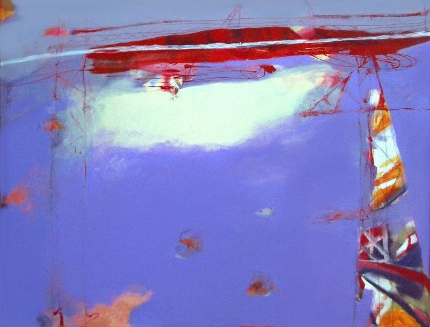 "electrical structure III" 97 x 130 cm. Acrylic on canvas