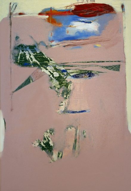 "pink deposit" 116 x 81 cm. Pencil and acrylic on canvas