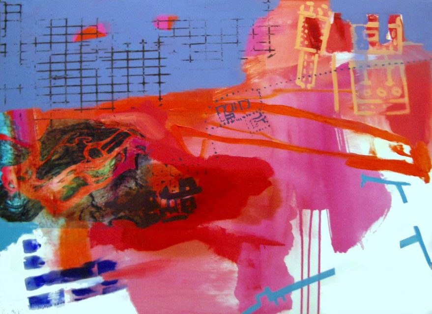 'Aereal Gurna'  60 X 81 cm.  Mixed technique on canvas.