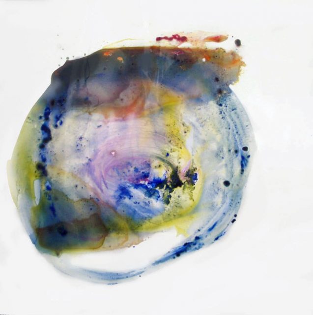 52 serie mundos líquidos. mundo líquido 9. 50 X 50cm acrílico sobre acetato