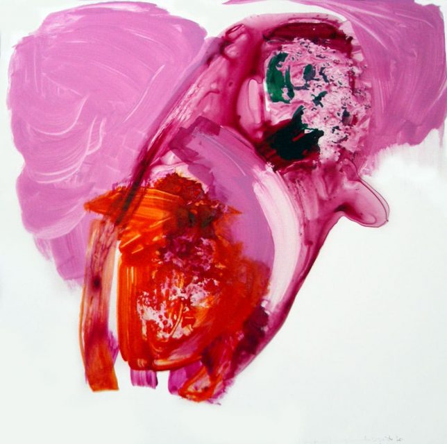 53 serie mundos líquidos. mundo líquido 10. 50 X 50cm acrílico sobre acetato