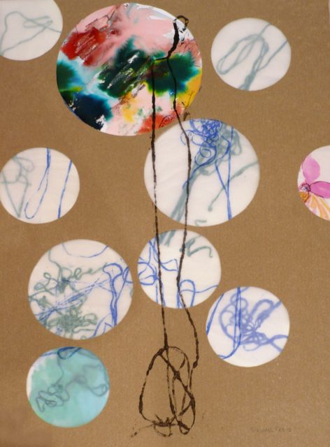 'Papermoon #4' 70x50 cm. Mixed technique on paper