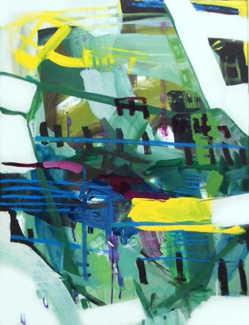 "Garden II" 81 x 60 cms. Oil and acrylic on canvas.