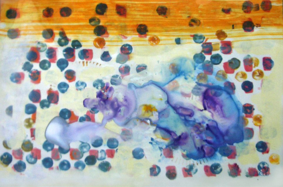 4- vuelta a casa. 70 X 100 cm.técnica mixta sobre papel. 2006